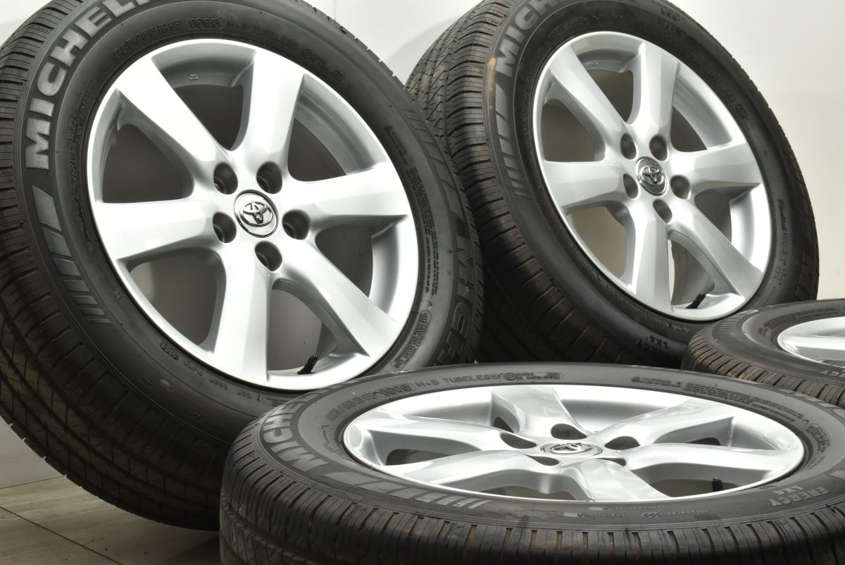 ホイールのみ販売 トヨタ ヴァンガード 純正 17in 7J 45 PCD114.3 ミシュラン 225 65R17 RAV4 ハリアー スタッドレス用にも