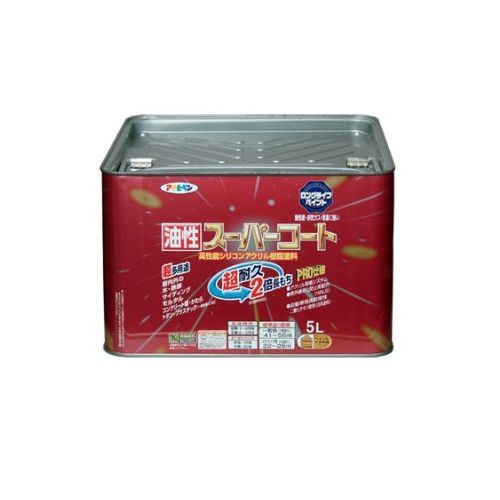 まとめ買い アサヒペン 油性スーパーコート 5L ツヤ消し白 3缶セット