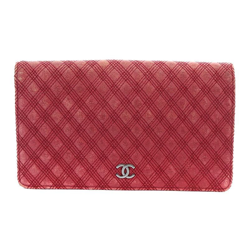 シャネル CHANEL 長財布 二つ折り マトラッセ ココマーク レザー