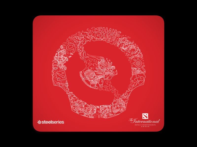 SteelSeries ゲーミングマウスパッド Qck Large Dota 2 TI9