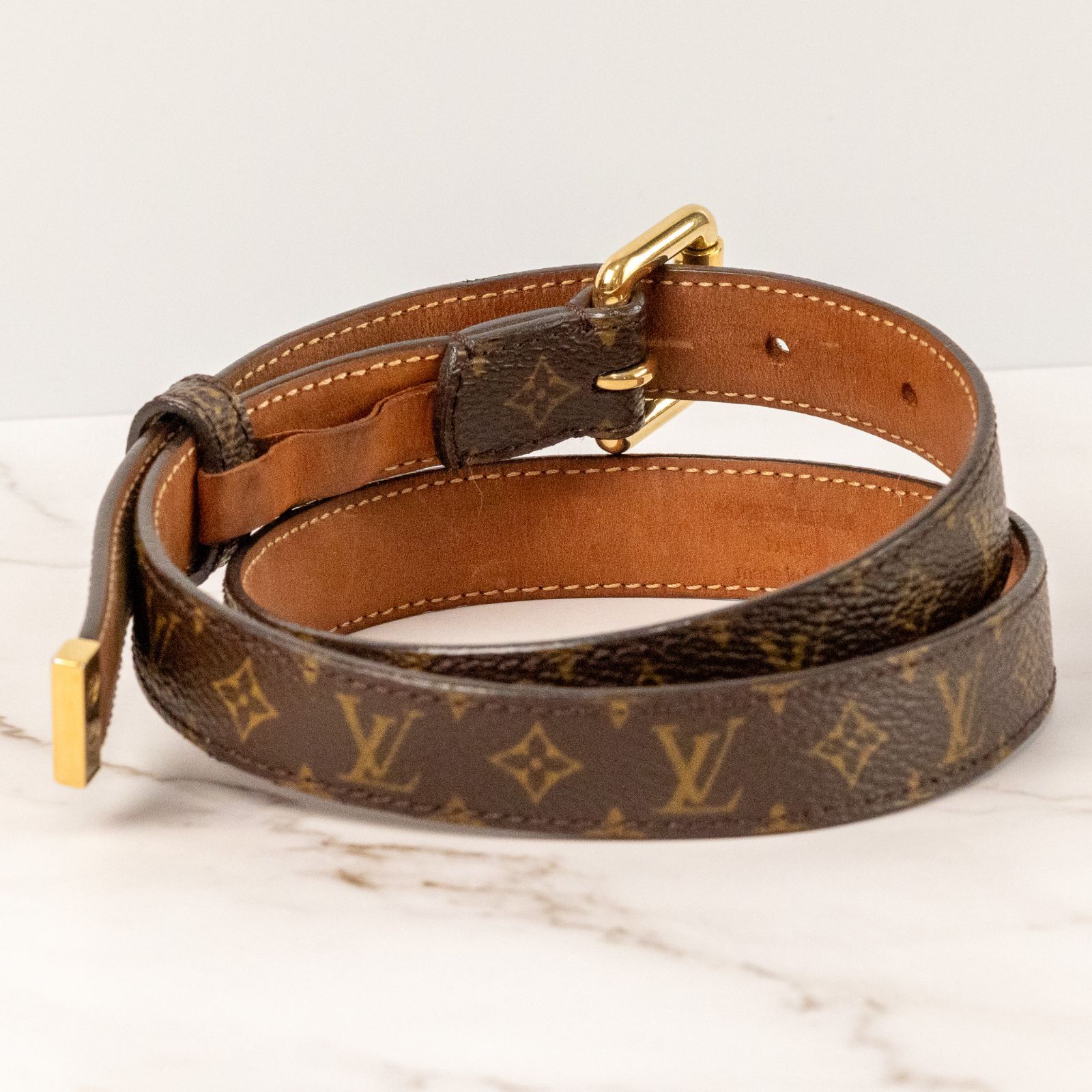 美品 ルイヴィトン ダミエ サンチュール ミニ ベルト ゴールド 即日発送 楽天市場】【中古】Louis Vuitton ルイヴィトン ベルト ダミエ