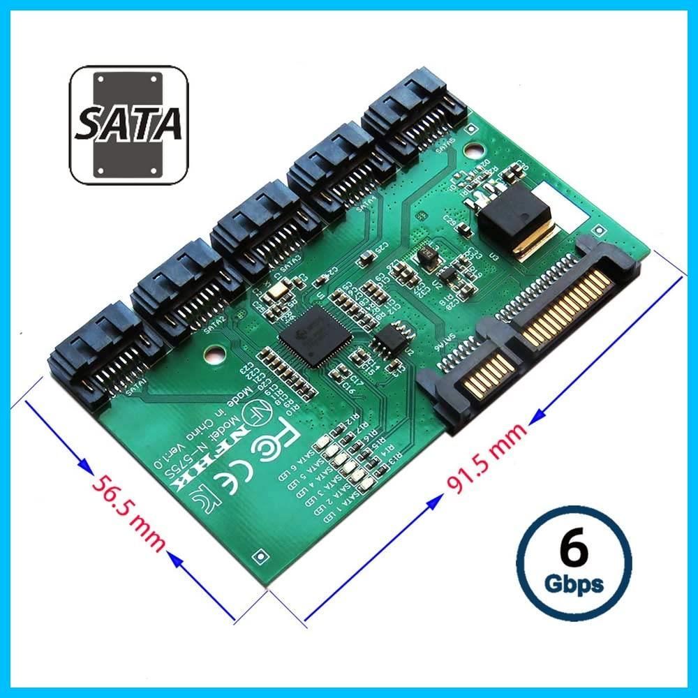 SAMSUNG 【人気商品】3.0 HUBポート 6Gbps 1~5スプリッターアダプターコンバーター SATA PMマルチプライヤーポートセレク