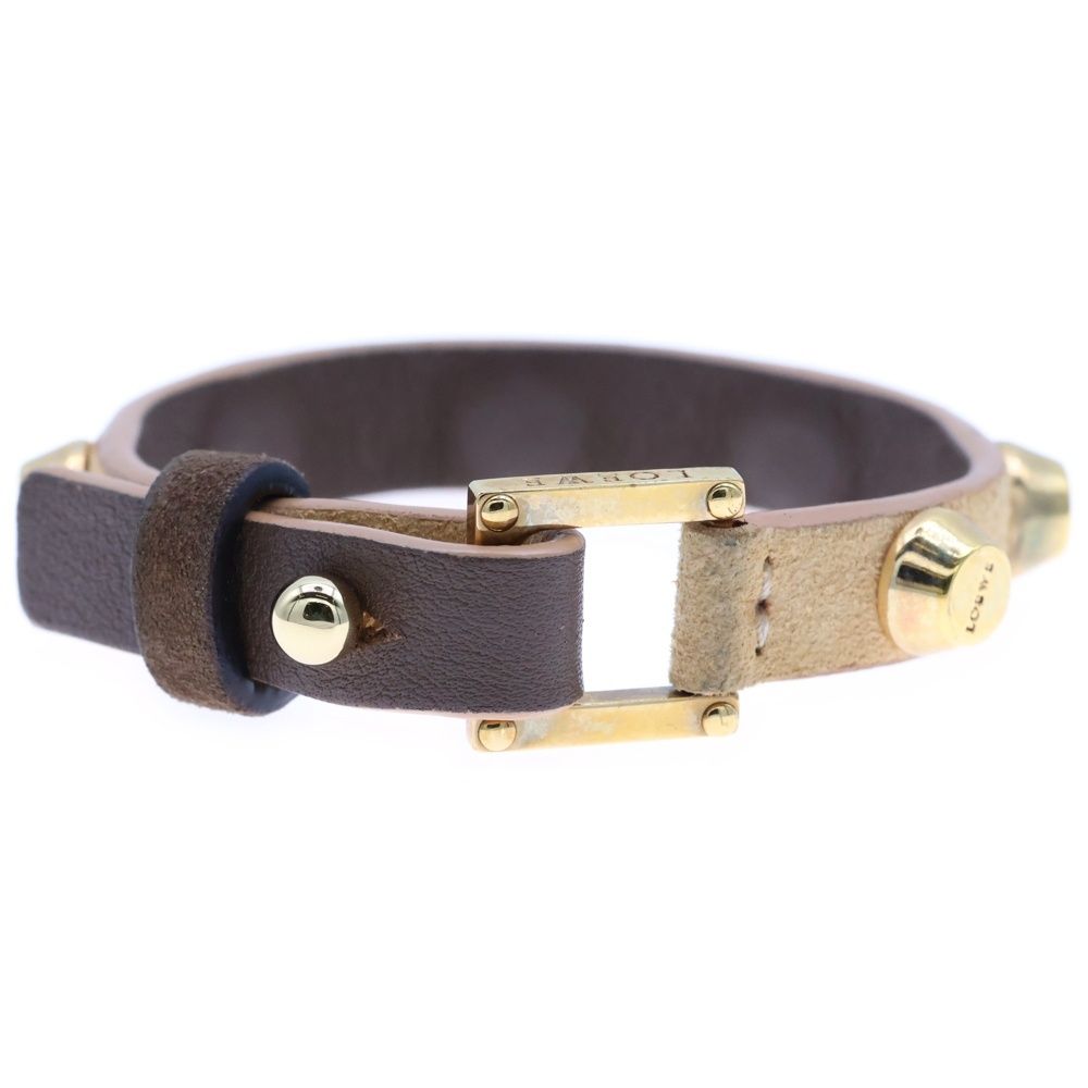 LOEWE ブラウンレザーブレスレット LOEWE ブラウン レザー ブレスレット