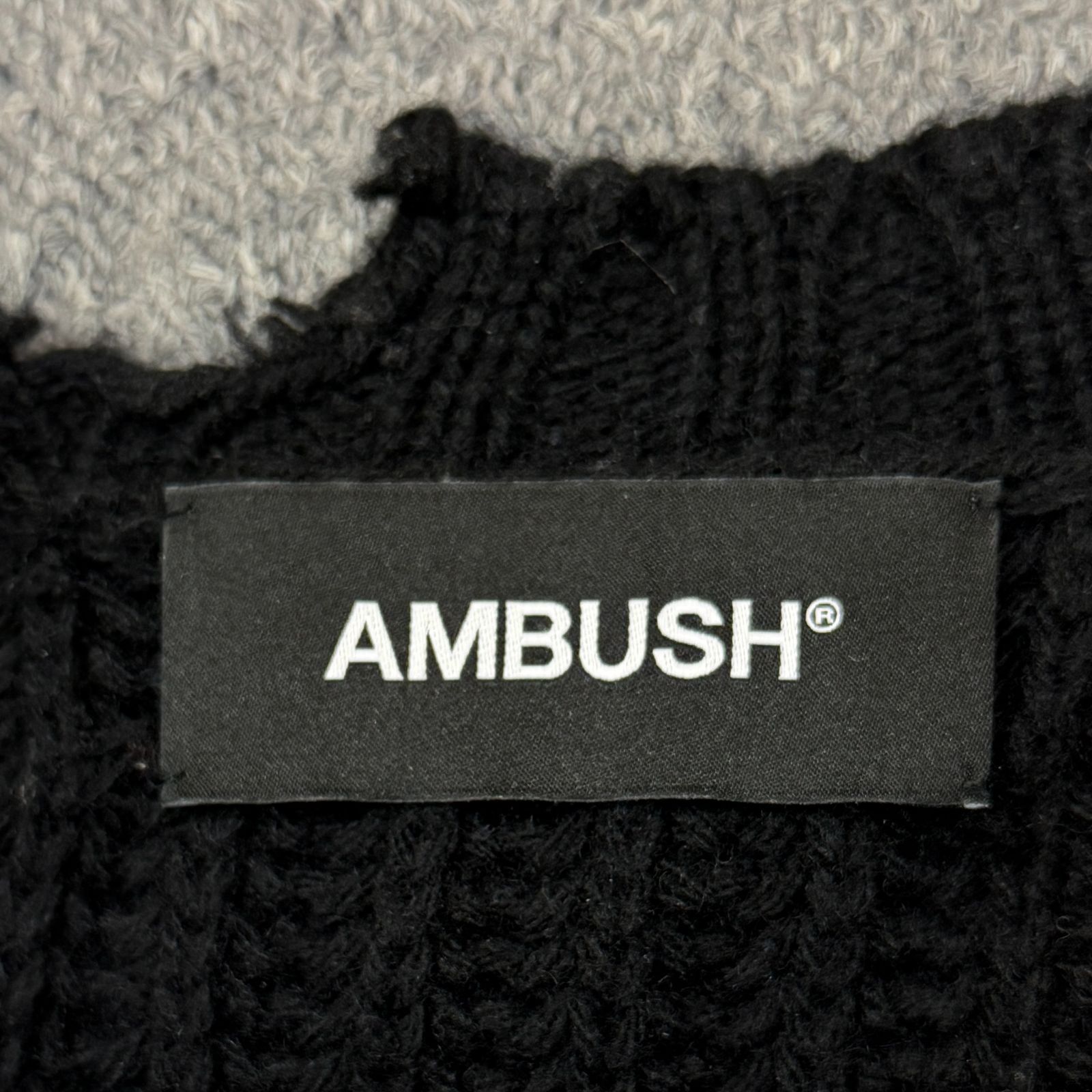 AMBUSH A Logo Damage knit ロゴ ダメージニット セーター アン 