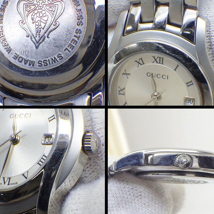 グッチ GUCCI 腕時計 Gクラス 5500L ローマンインデックス シルバー  