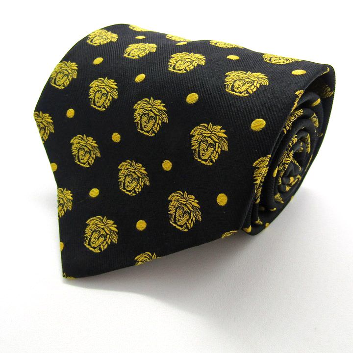 ジャンニ・ヴェルサーチ VERSACE メデューサ ネクタイ ヴェルサーチェ VERSACE ヴェルサーチェ ネクタイ メドゥーサ柄 シルク100% 赤色