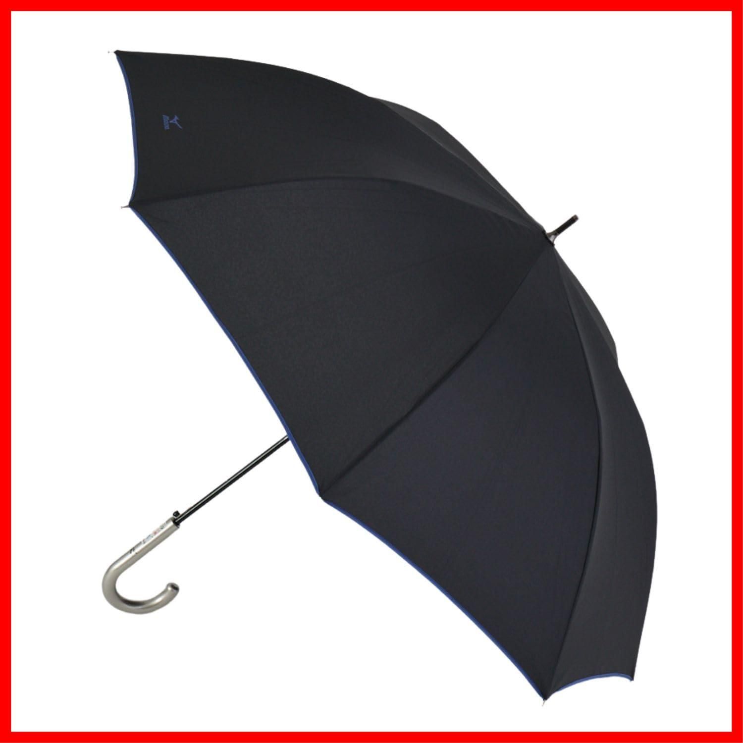 パイピング 無地 ジャンプ傘 耐風 紳士 メンズ MIZUNO ミズノ ムーンバット