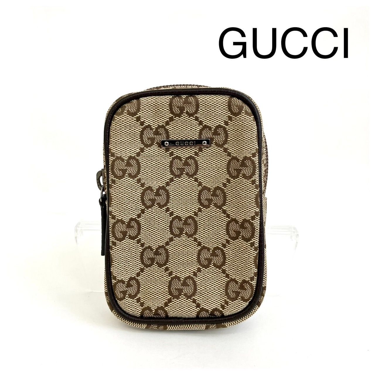 GUCCI　グッチ　GGキャンバス　ブラウン　シガレットケース　TC0041