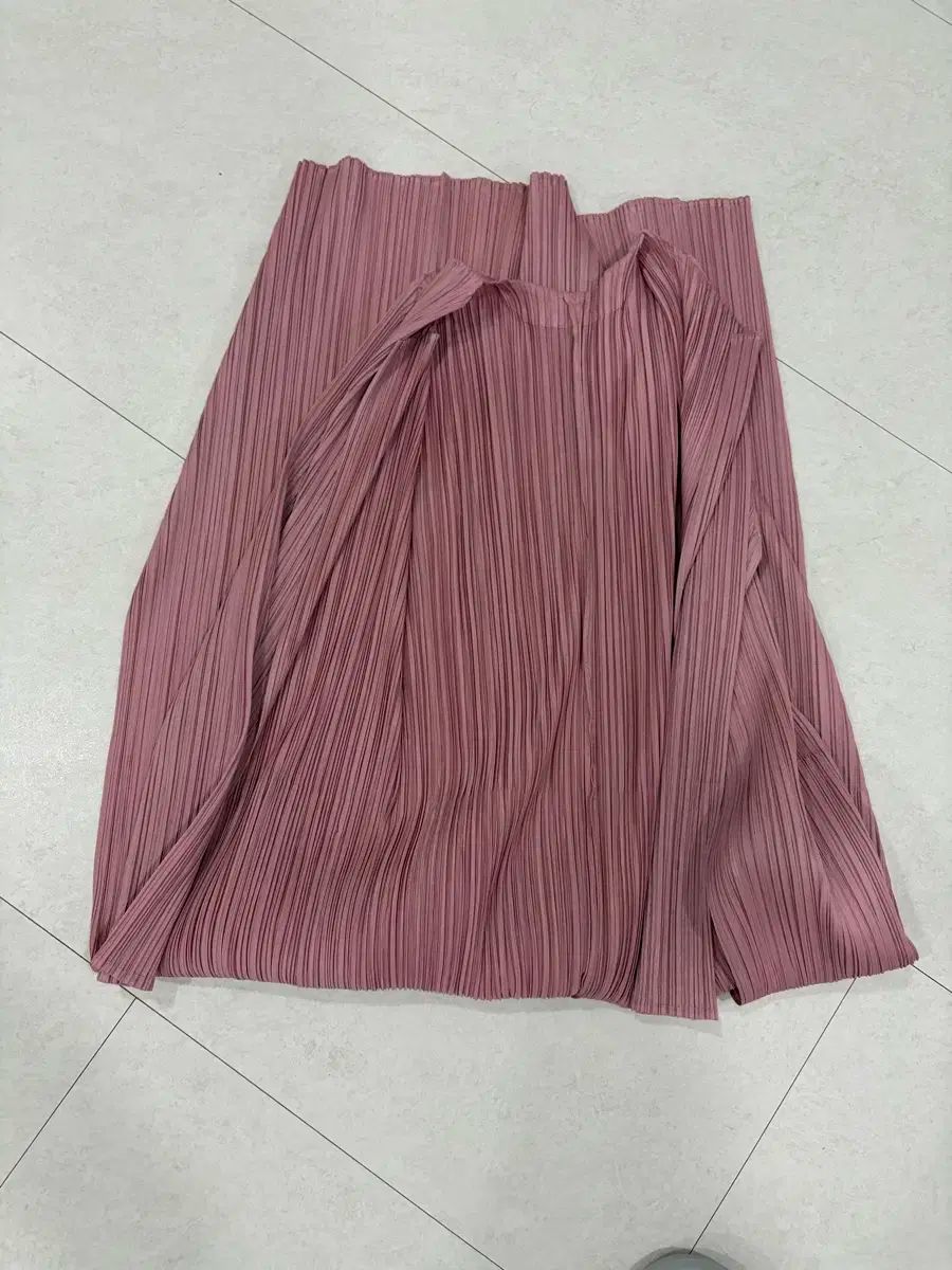 PLEATS PLEASE ローズピンク カーディガン ロング丈