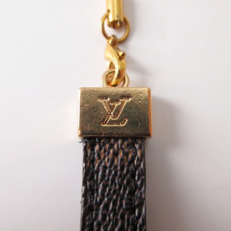 Louis Vuitton ルイヴィトン ストラップ ダミエ キーホルダー LOUIS