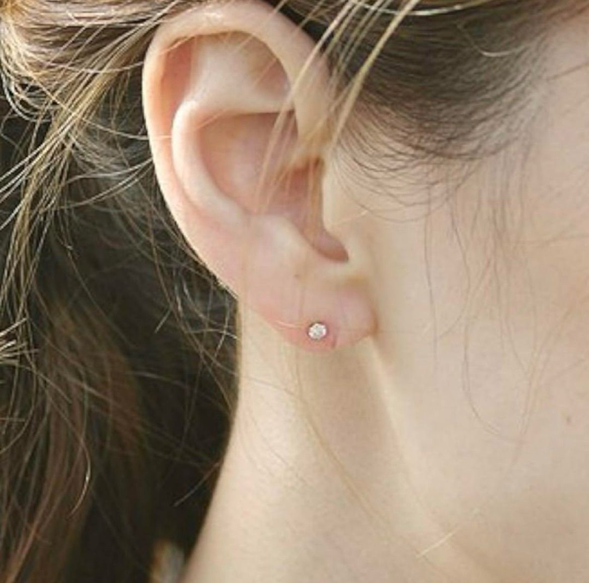 A14【ギフト箱無料】プラチナ Pt900 ダイヤモンド 小ぶり ピアス