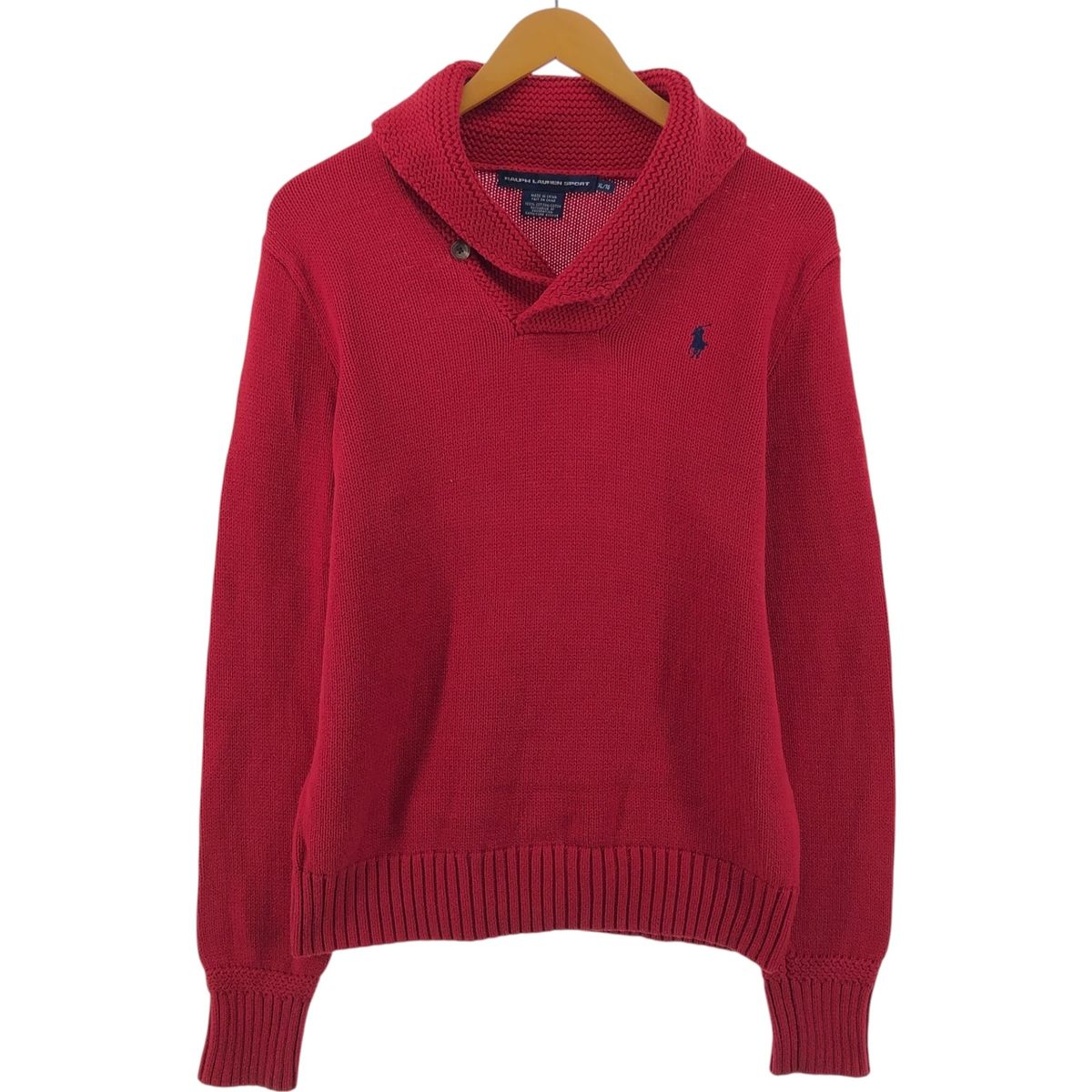 古着 ラルフローレン Ralph Lauren RALPH LAUREN SPORT ショール コットンニットセーター レディースXL相当|eaa380759