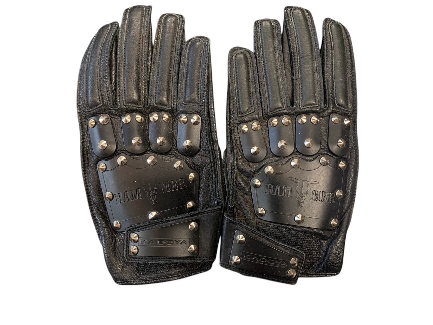 パウワウ レザーグローブ メンズ ガントレット タイプ2 ブラック M