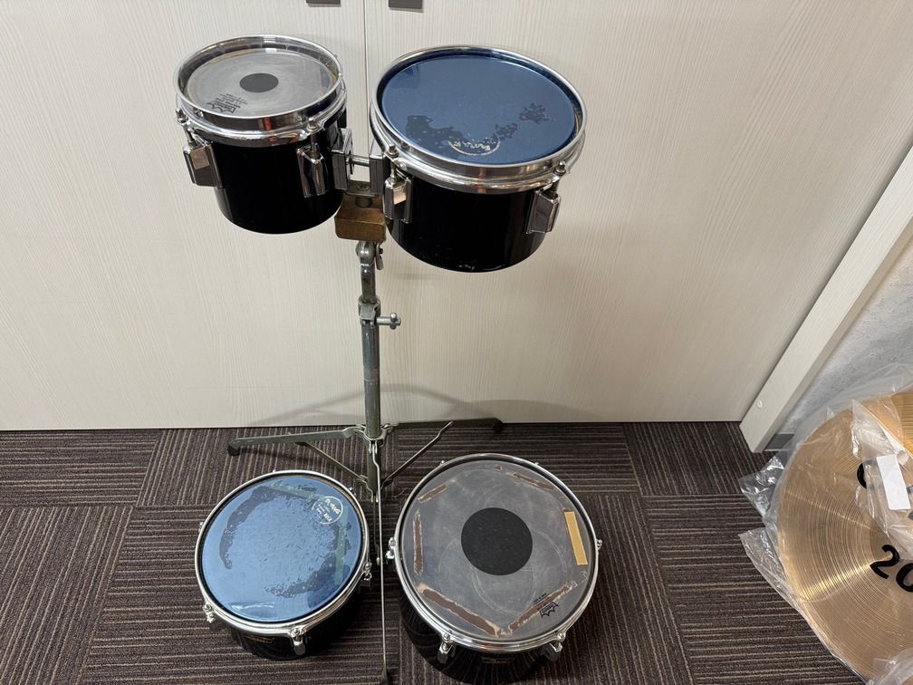 PEARL ファイバーシェル シングルヘッドタム 6 8 10 12 Black