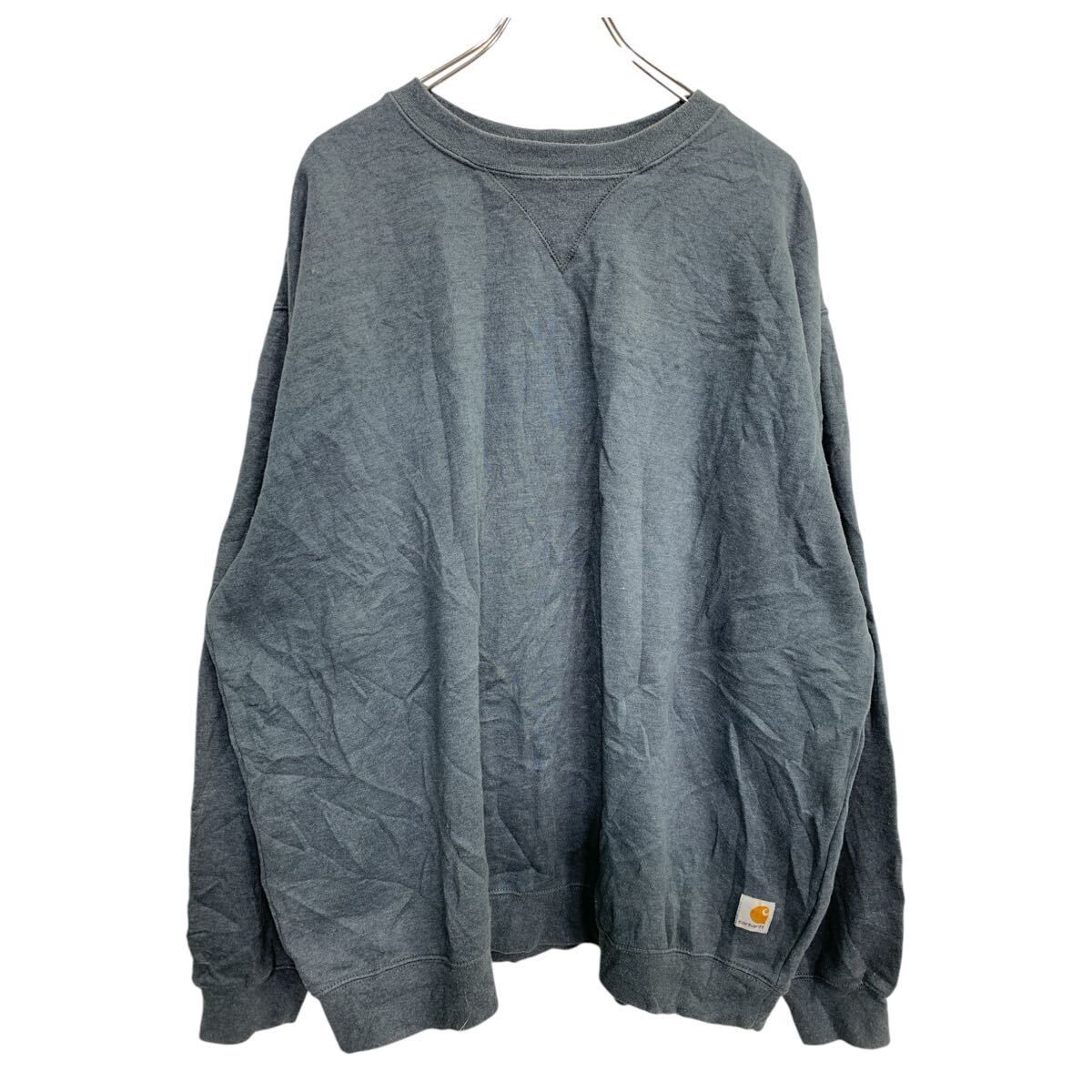 Carhartt スウェット トレーナー 2XLサイズ カーハート ビッグサイズ グレー 古着卸 アメリカ仕入 t2410-3236