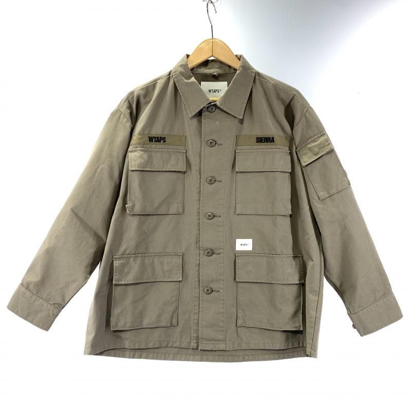 WTAPS 19AW JUNGLE LS SHIRT サイズ1 ダブルタップス オリーブ Side Effect 192WVDT-SHM03[19]