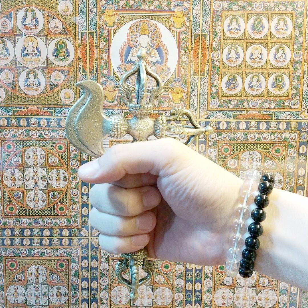 チベット密教法具 カルタリ ドルジェ 長さ20cm ヴァジュラ 金剛