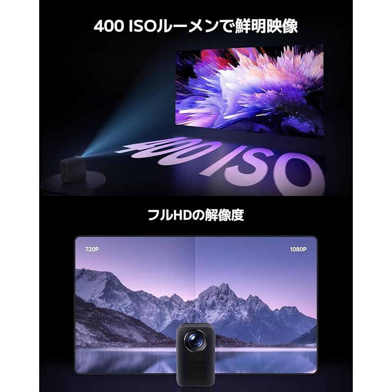 Xiaomi プロジェクター L1 Pro Google TV搭載 ホームプロジェクター 400ISOルーメン 最大120インチ フルHD 自動障害物回避 全方向自動台形補正 フォーカス調整 スクリーンフィット Dolby Audio対応 Xiaomi