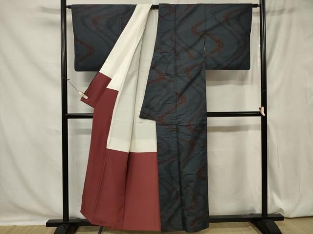 平和屋着物□本場大島紬 7マルキ 流水吉祥文 正絹 逸品 CAAV4088in  