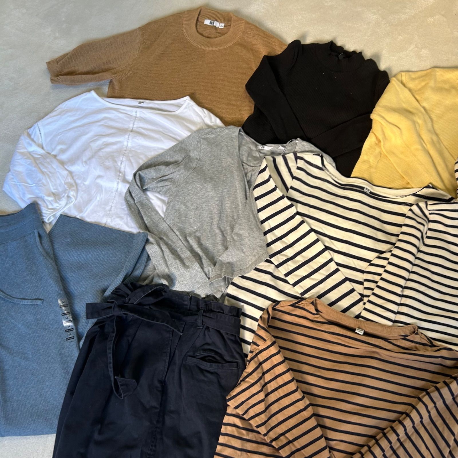 まとめ売り】UNIQLO レディース 10点セット ボーダー 新品 リブニット 