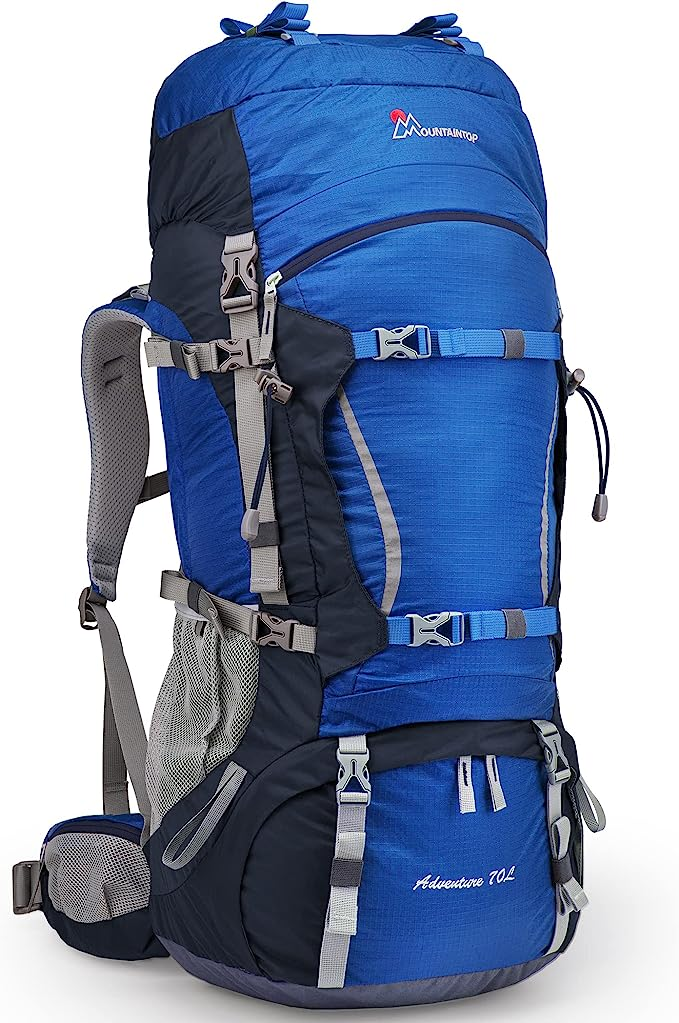 Mountaintop 70L 登山バッグ 大容量 登山 リュック ザック 防水 ハイキング バックパック キャンプ 防災 旅行用 リュックサック  アウトドア バッグ 軽量 レインカバー付き