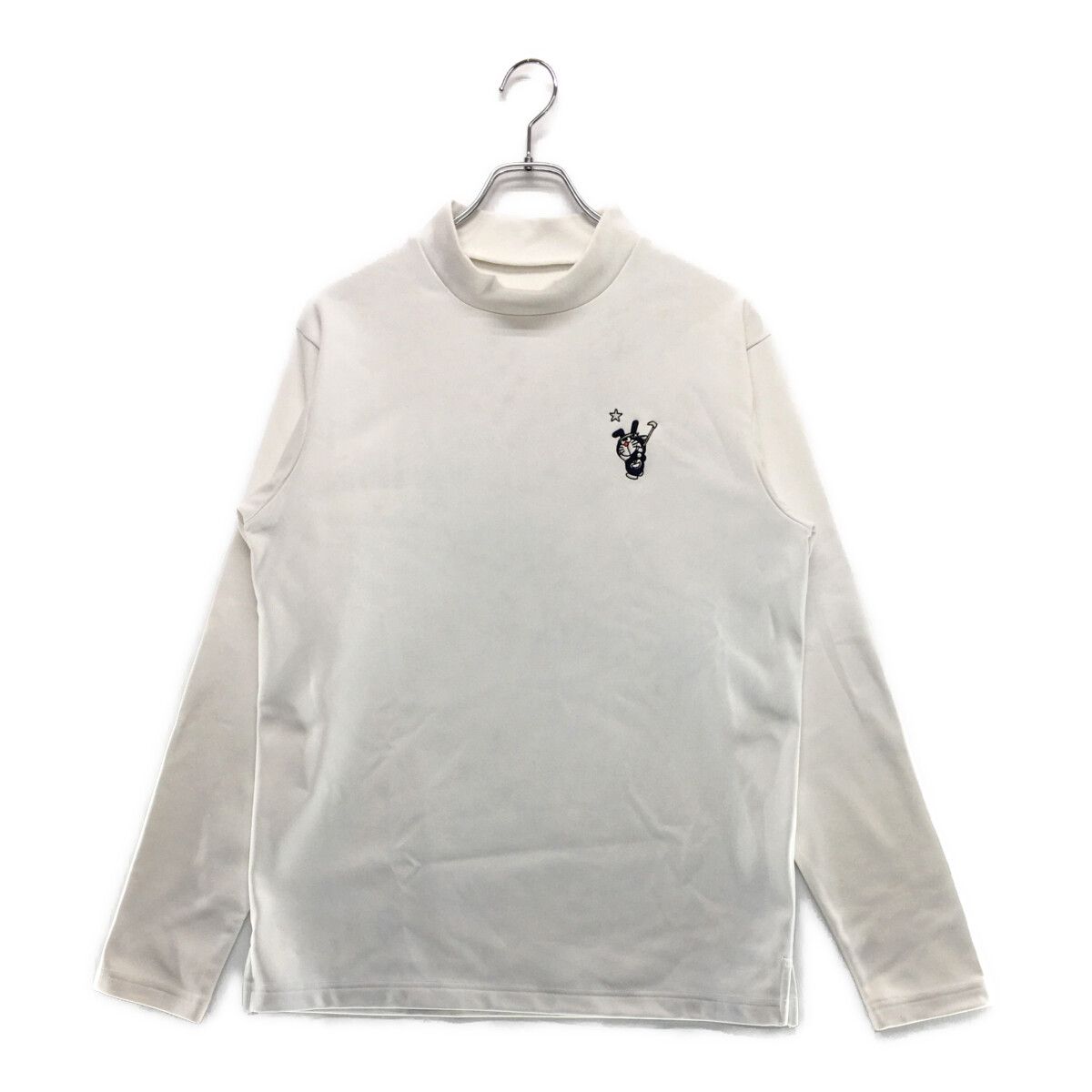  メンズ ジャックバニー Jack Bunny!! スウェット 5(L) 白 ホワイト モックネック 裏起毛 ドラえもん