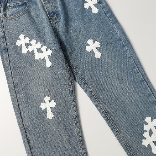 supplier デニム 十字架 CHROME HEARTS クロムハーツ DNM PANTS CRS BTN INDIGO クロス
