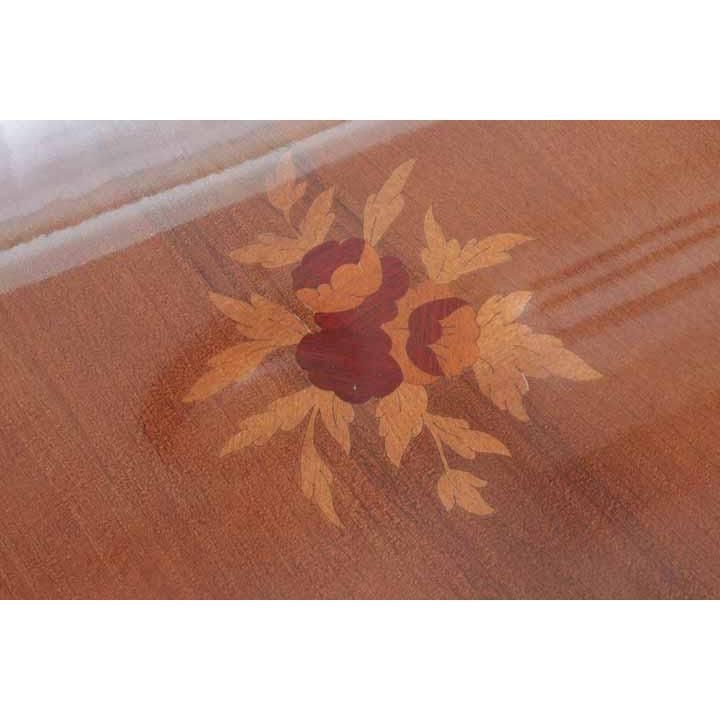 イタリア ダイニングテーブル 3点セット 70cm 円形 象嵌 2人用