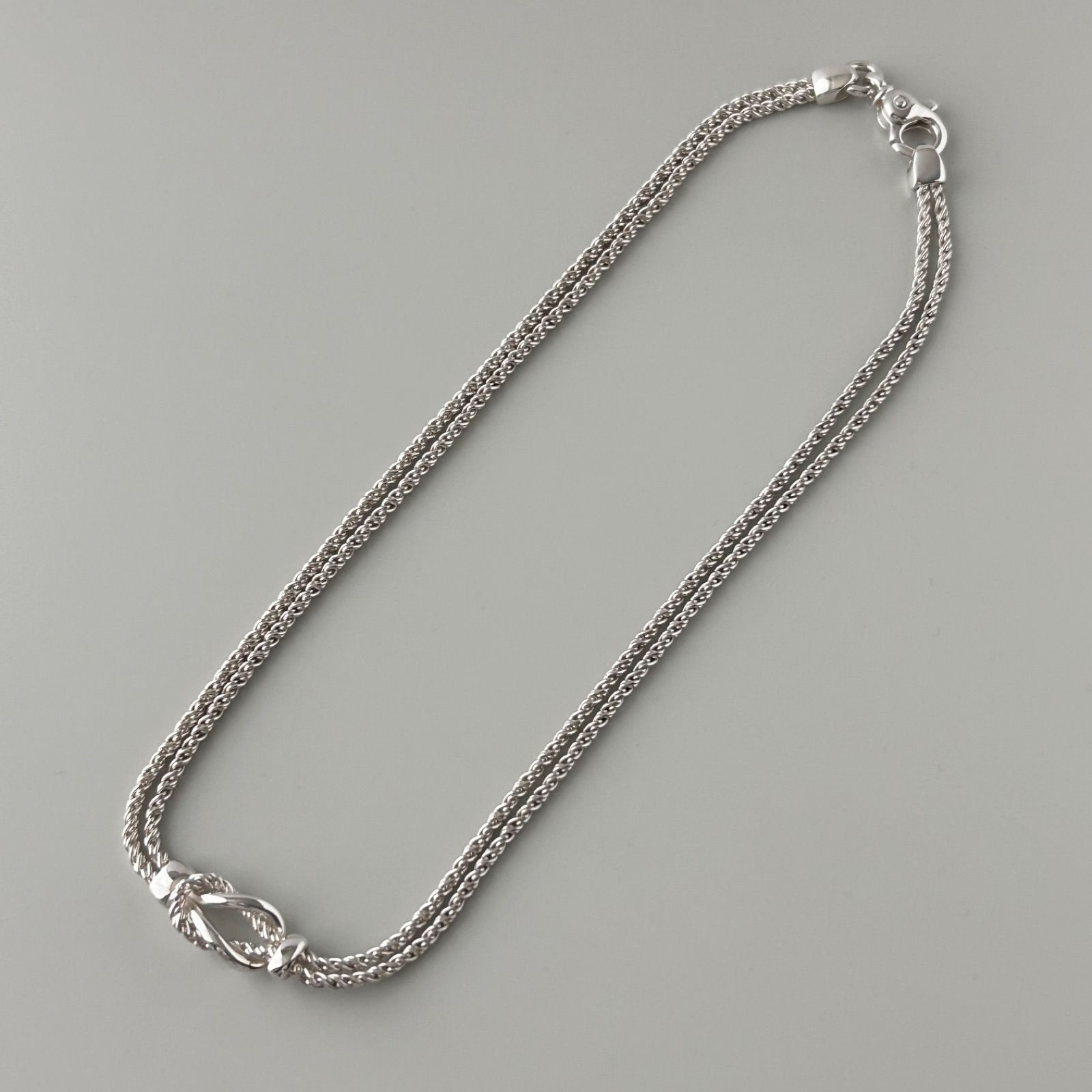 極美品 オールドティファニー ノット ダブルロープ ネックレス シルバー925 TIFFANY&Co.】ティファニー ダブルロープ ヴィンテージ シルバー