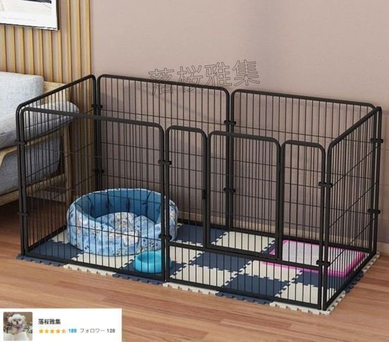 室内 屋外 ドア付き 置くだけ 柵 自立 サークルケージ ケージ 小型犬 セットドア付 6枚 ペットフェンス 高さ60cm 接続式 簡単組み立て 犬