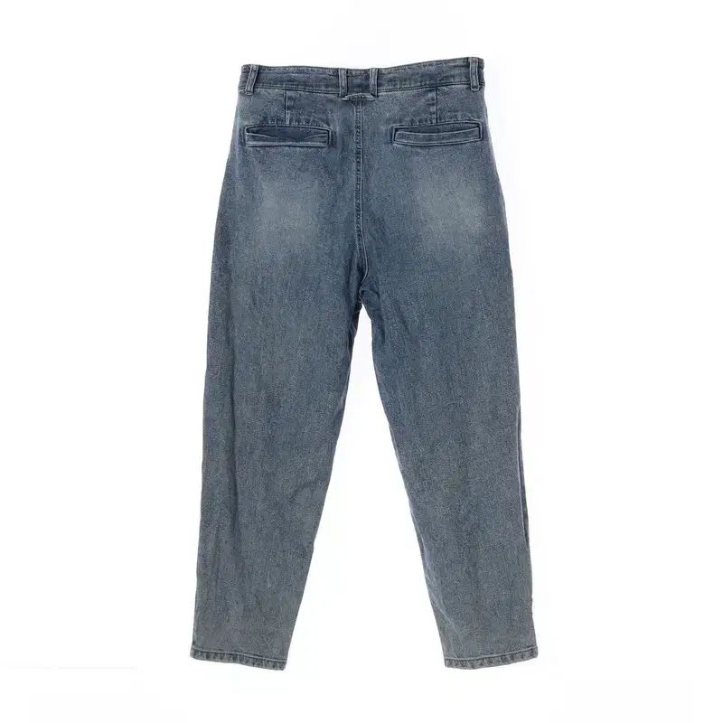 SYSTEM システム WOMEN ー L コットン ポリエステル ピンタック デニム パンツ