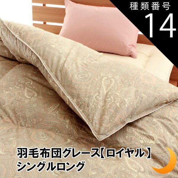 種類14 約210×210|ブルー 羽毛布団 ポーランド ホワイトグース93% ツインキルト 綿 80サテン SEK 抗菌防臭加工 ダウンパワー400以上 グレース ロイヤル 全8サイズ