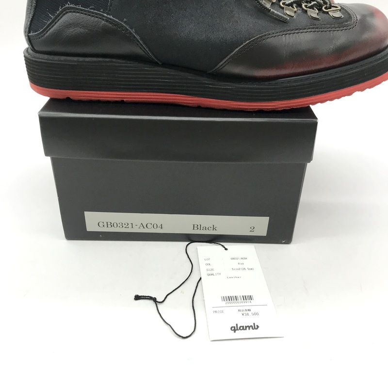 glamb◆シューズ/1/ブラック/GB0321-AC03 glamb マウンテンブーツ マルチレザーレースアップシューズ GB0321