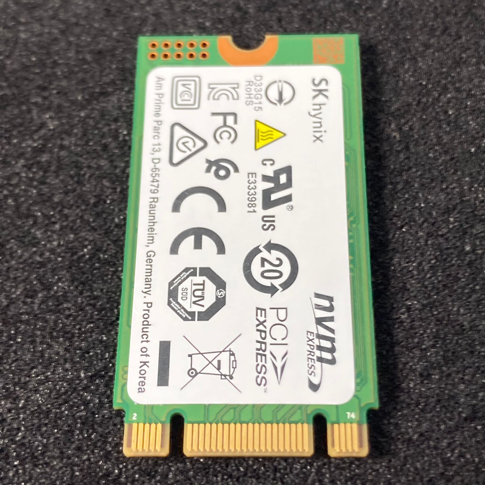 SK hynix | M.2 NVMe SSD 2242 | PCIe3.0×2 | 128G | 93% | HFM128GDHTNG-8310B | sk hynix【560＊】