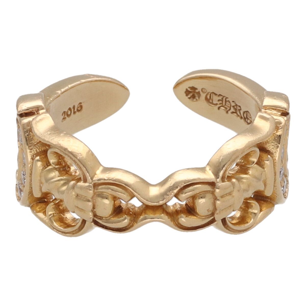 中古】 CHROME HEARTS クロムハーツ ダブルダガーオープンリング 16号 
