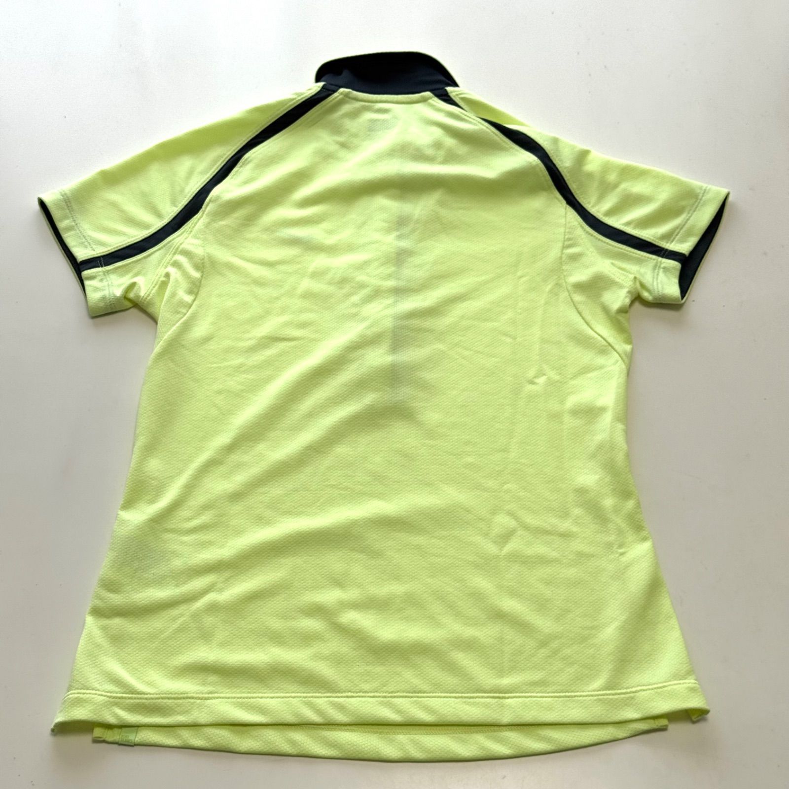 ナイキテニスウェア【US】Mサイズ　ナダルモデル⑩　イエロー 通気性◎NIKE FITDRY ポロシャツ M 蛍光イエロー テニスウェア