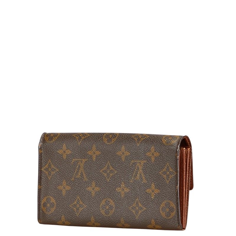 ルイ ヴィトン モノグラム ポシェット ポルトモネ クレディ M61725 ブラウン PVC レザー レディース LOUIS VUITTON 1-0233130