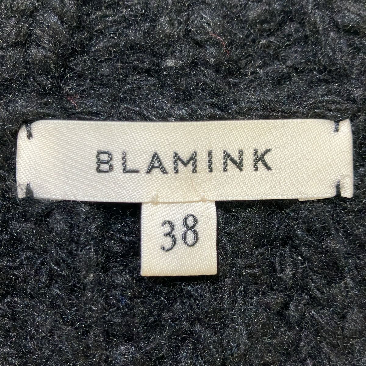 BLAMINK ブラミンク カシミヤウールニットカーディガン 7915-106-0094 ブラック 38 BLAMINK ブラミンク カシミヤウールニットカーディガン 7915-106-0094