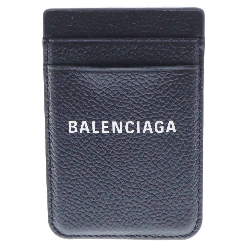 BALENCIAGA (バレンシアガ) Cash マグネット レザー カードホルダー ブラック 675835