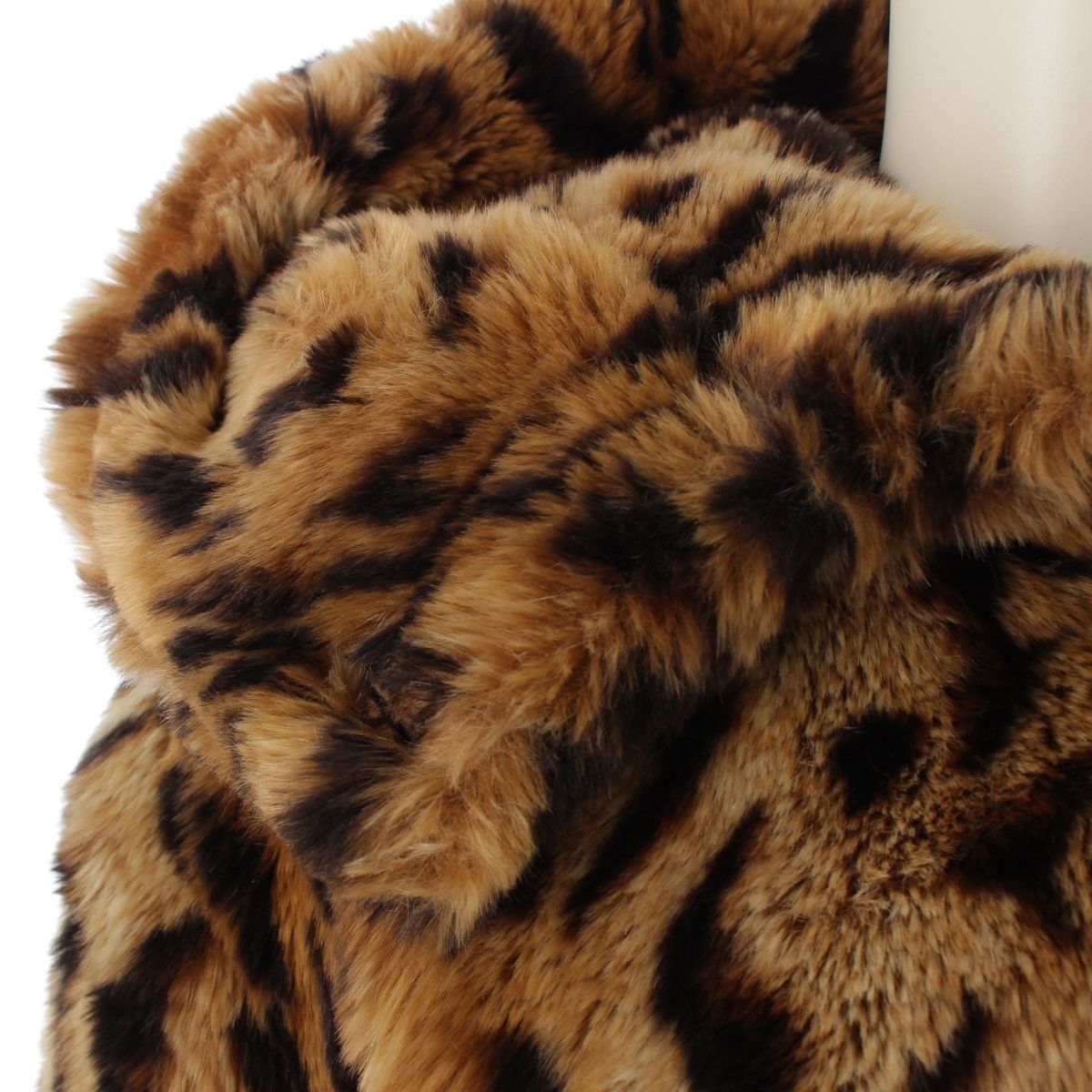 ミュウミュウ 14AW フェイクファー レザー 切替 総柄 レオパード