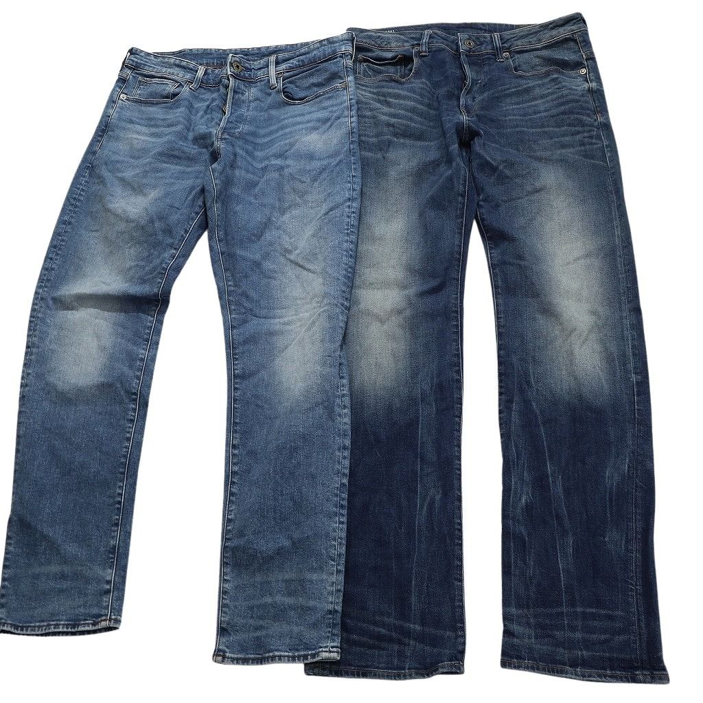 古着卸 G-STAR RAW デニム パンツ 7枚セット メンズ 32 33 ヒゲ フェード 切替 コインポケット 古着 NC1375 KIN-KAAI_COM