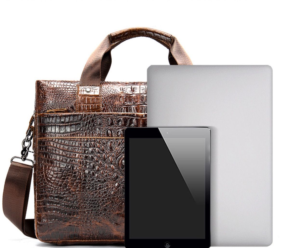 ショルダーバッグ 牛革 クロコダイル風 革製品 メンズ カバン 鞄