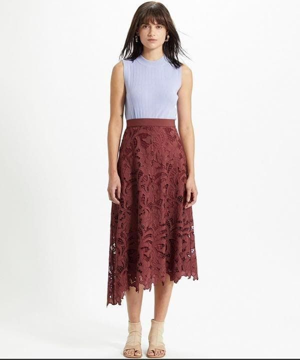 993y* グレースコンチネンタル Diagram 刺繍 ロングスカート