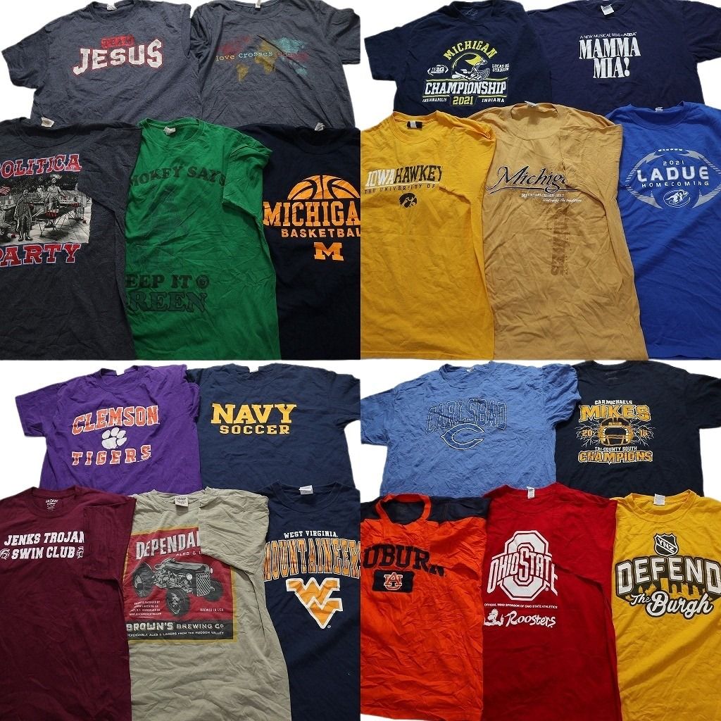 古着卸 まとめ売り カラーmix プリント 半袖Tシャツ 20枚セット