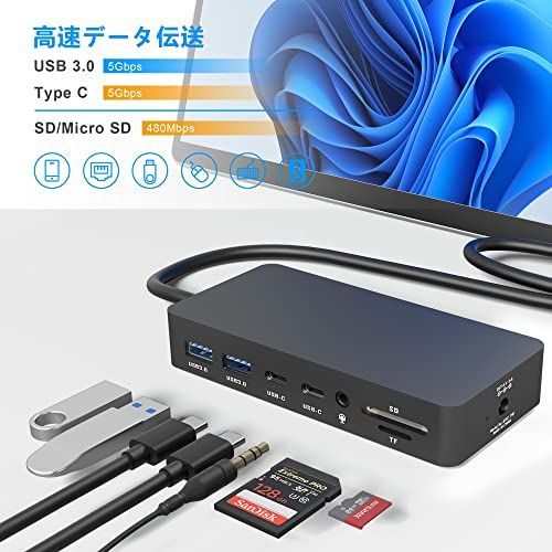 Surface ドック Surface Dock 2 Surface トリプルディスプレイ (2*HDMI