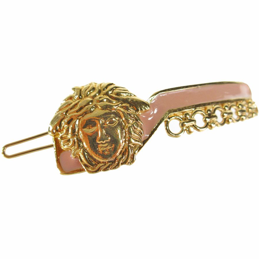 ヴェルサーチ　メデューサ　ジャンニ リボン ヘアクリップ　未使用品 国内直営**VERSACE** ジャンニ リボン ヘア クリップ (VERSACE/ヘア