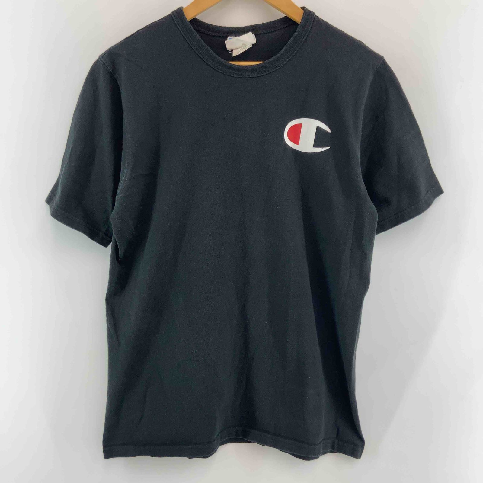 Champion メンズ チャンピオン ロゴプリント Tシャツ 半袖 黒 - メルカリ