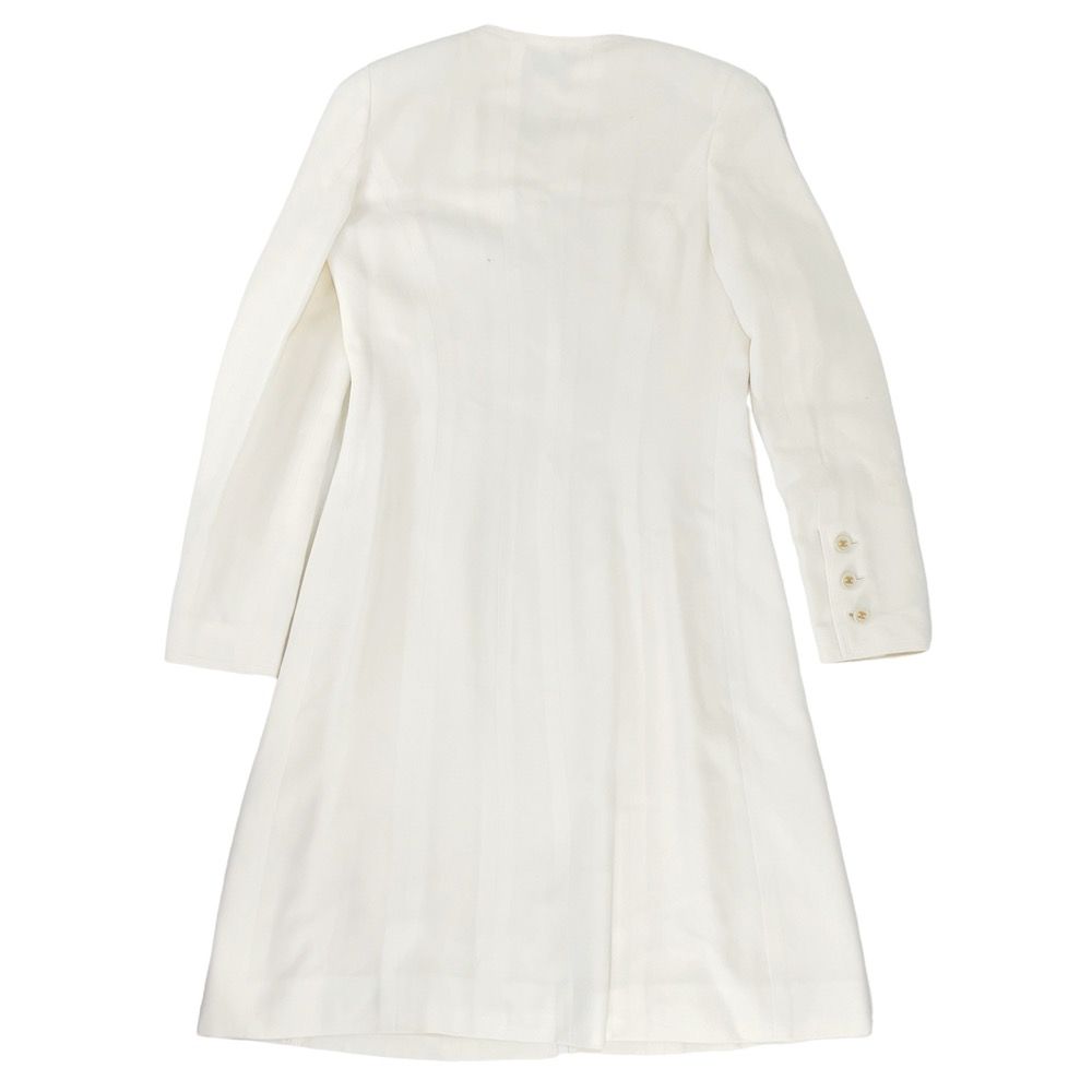 シャネル ノーカラージャケット レディース ノーカラーコート ロング  