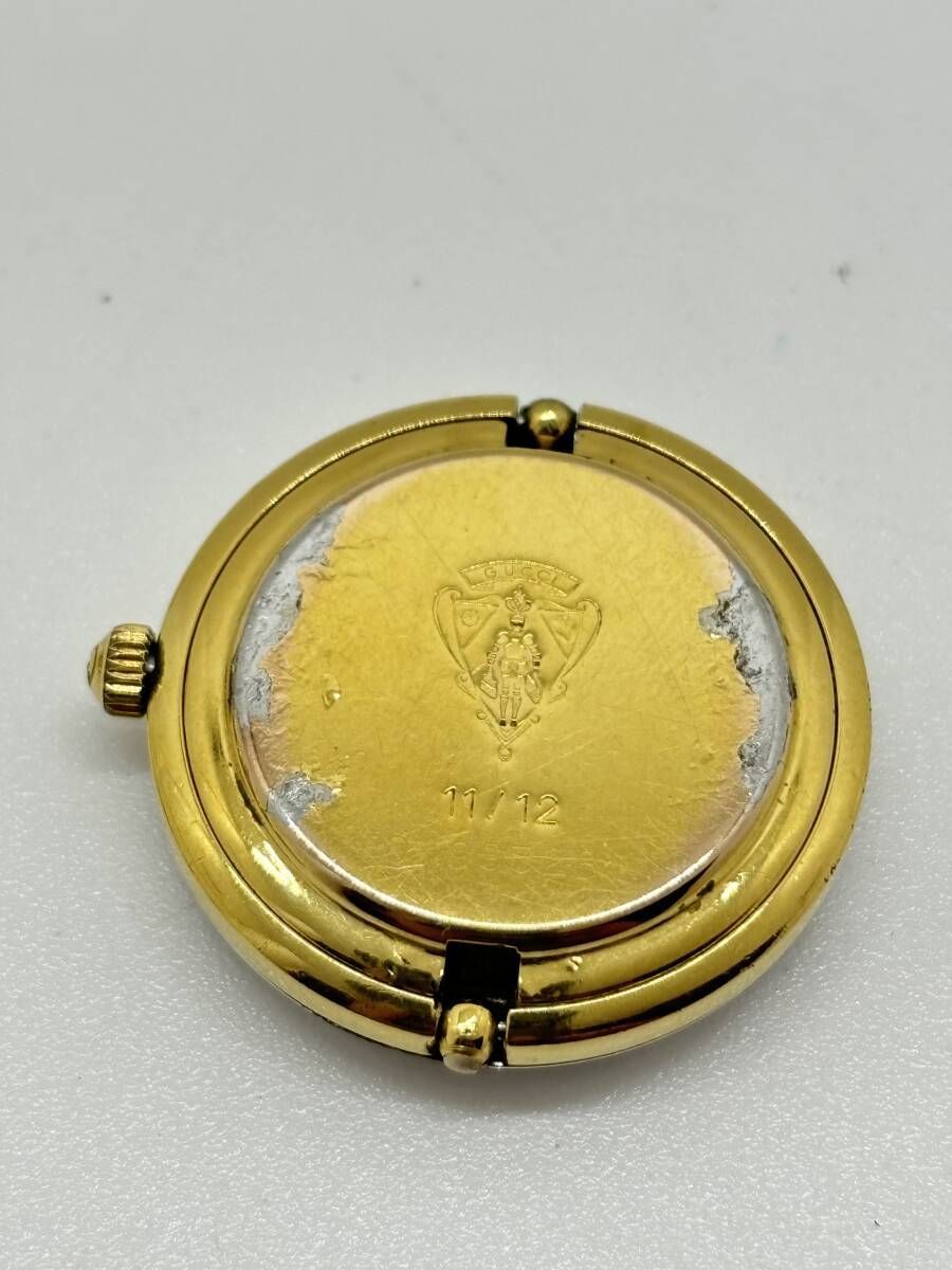 稼働品】GUCCI グッチ 1100L チェンジベゼル 腕時計 ゴールド