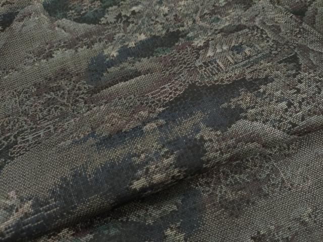 平和屋着物○本場大島紬 9マルキ 遠山文風景文 正絹 逸品 CAAW8602yc